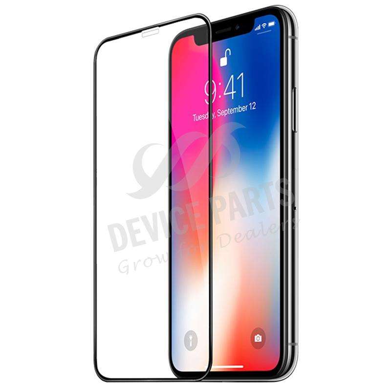 Silk Screen Full Screen Tempered Glass Screen Protector for iPhone 12 Mini Black