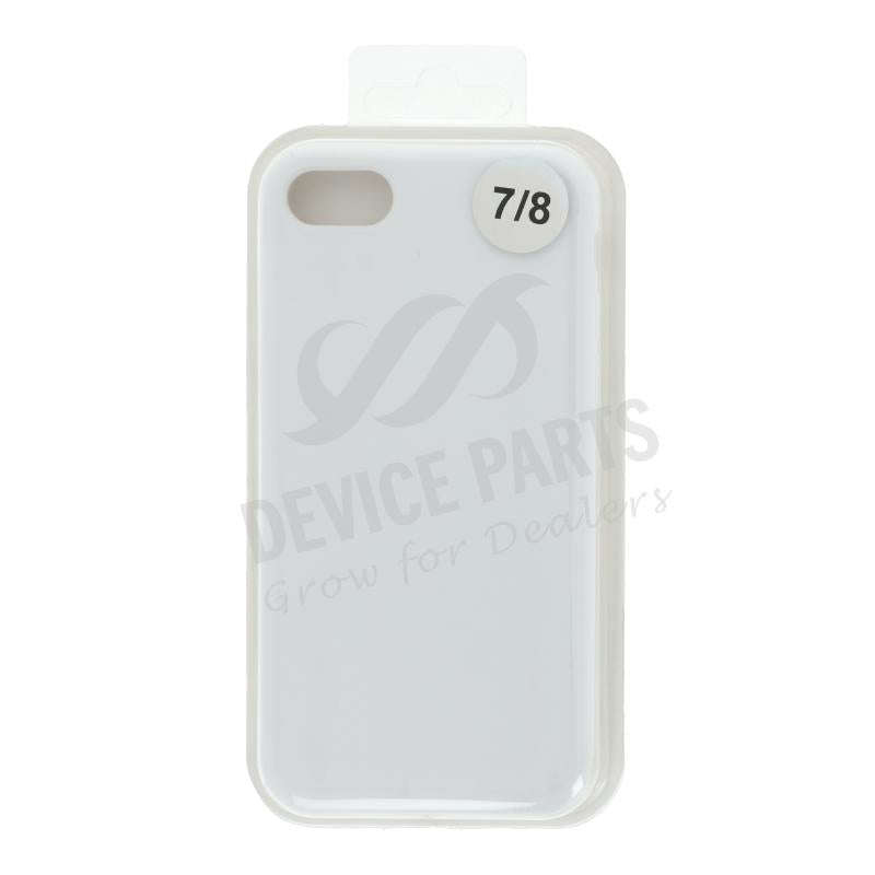 Full Coverage Liquid Silicone Case for iPhone 7/8/SE 2020 White Without Logo