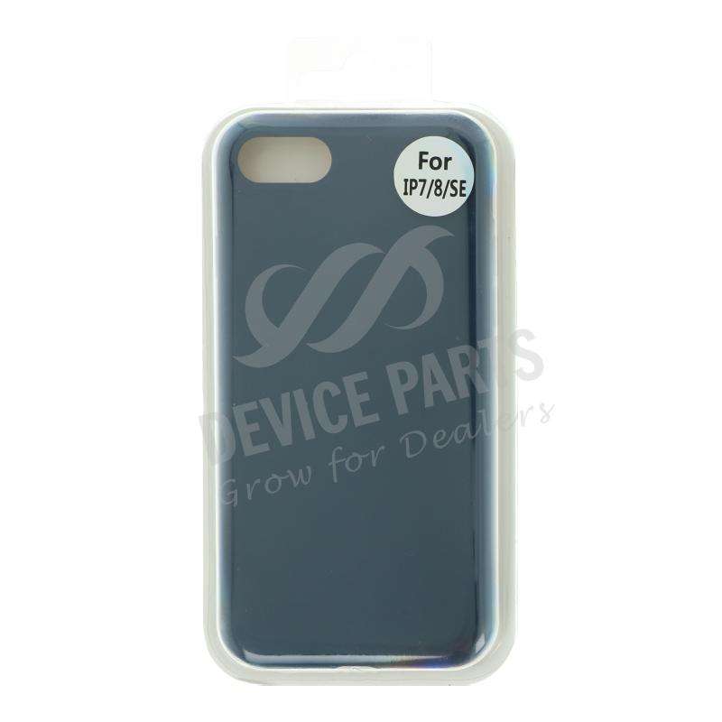 Full Coverage Liquid Silicone Case for iPhone 7/8/SE 2020 Midnight Blue Without Logo