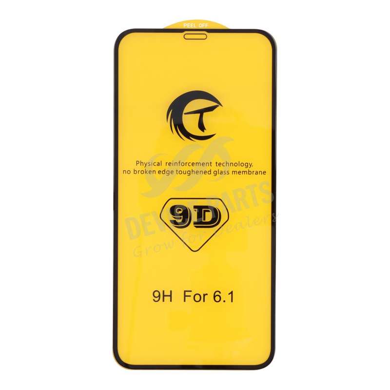 9D Full Screen Tempered Glass Screen Protector for iPhone XR/11 Black