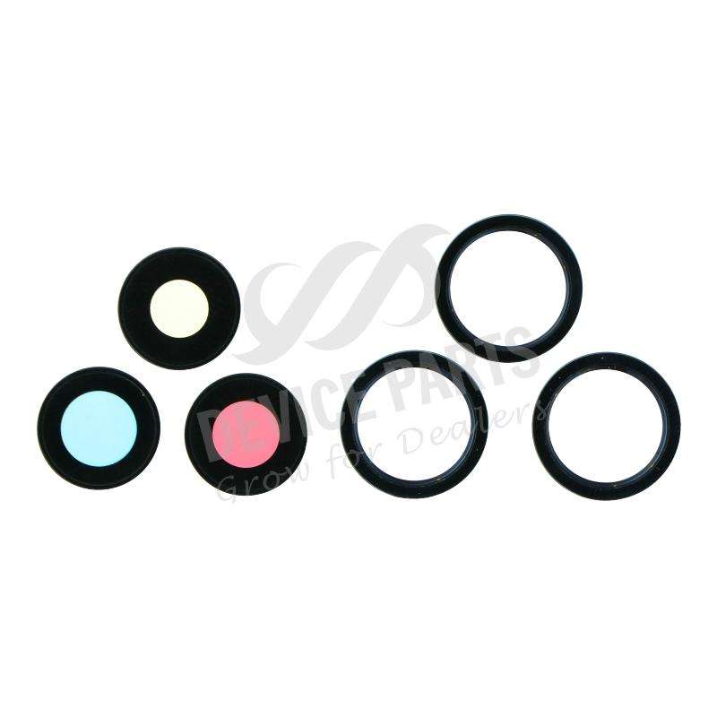 Back Camera Lens and Bezel for iPhone 12 Pro Blue Ori 6pcs in one set