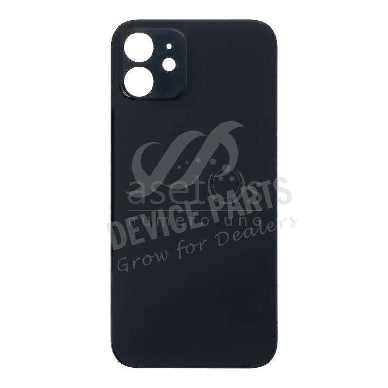 Battery Door with Adhesive for iPhone 12 Large Hole Black OEM