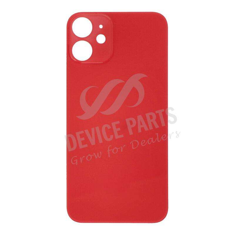 Battery Door with Adhesive for iPhone 12 Mini Large Hole Red OEM