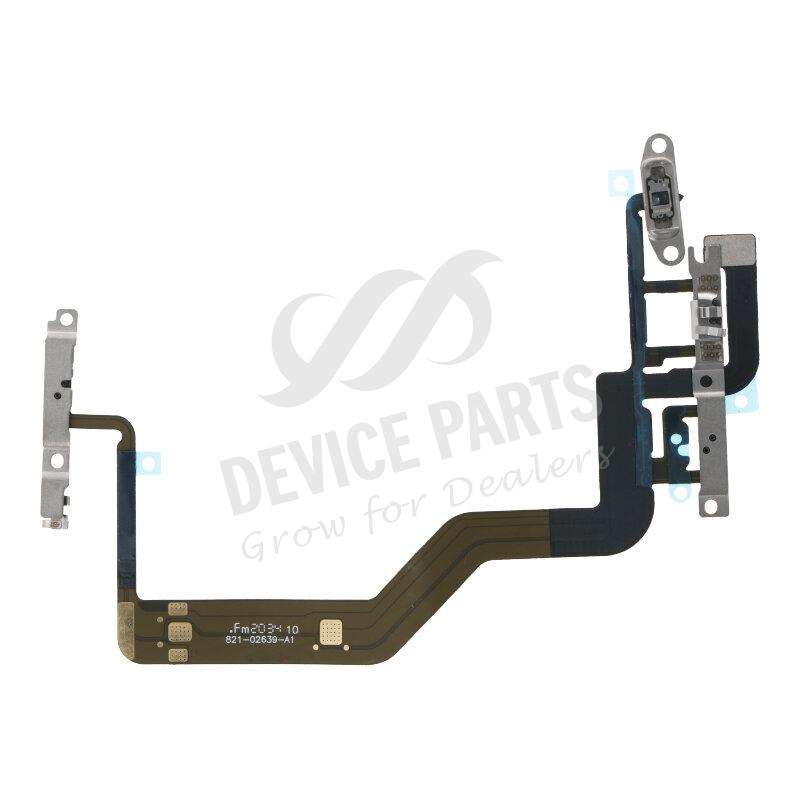 Power&Volume Button Flex Cable with Metal Bracket for iPhone 12/12 Pro without Logo OEM