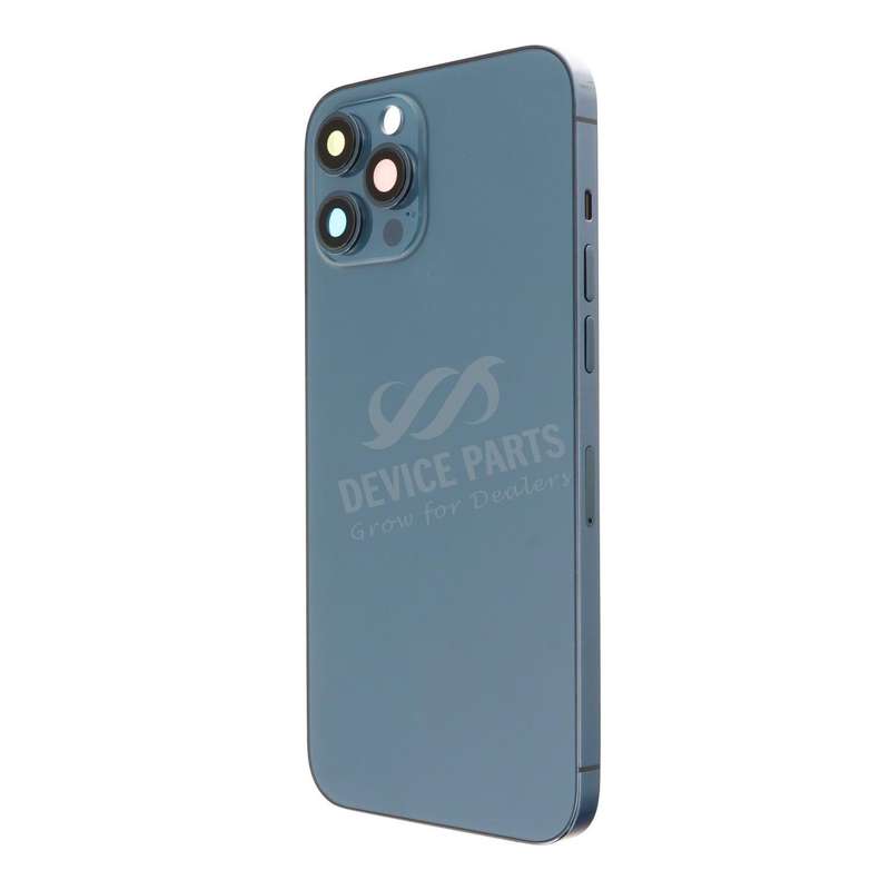 Middle Frame + Battery Door + Back Camera Lens and Bezel + Side Buttons + SIM Card Tray with Magn...