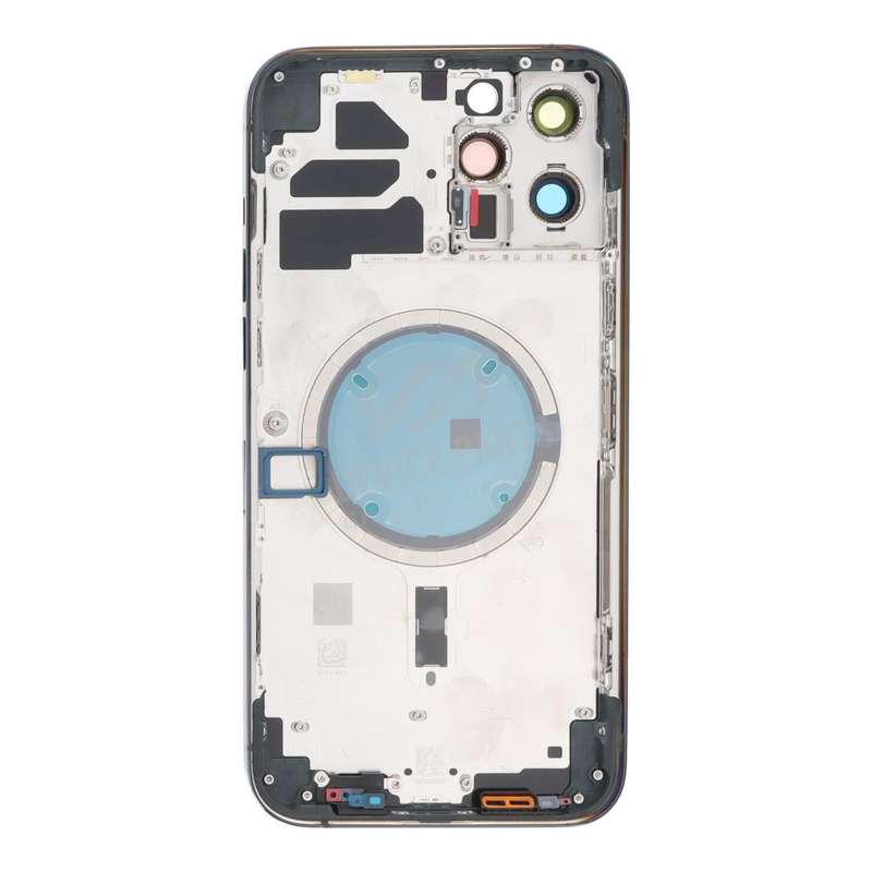 Middle Frame + Battery Door + Back Camera Lens and Bezel + Side Buttons + SIM Card Tray with Magn...