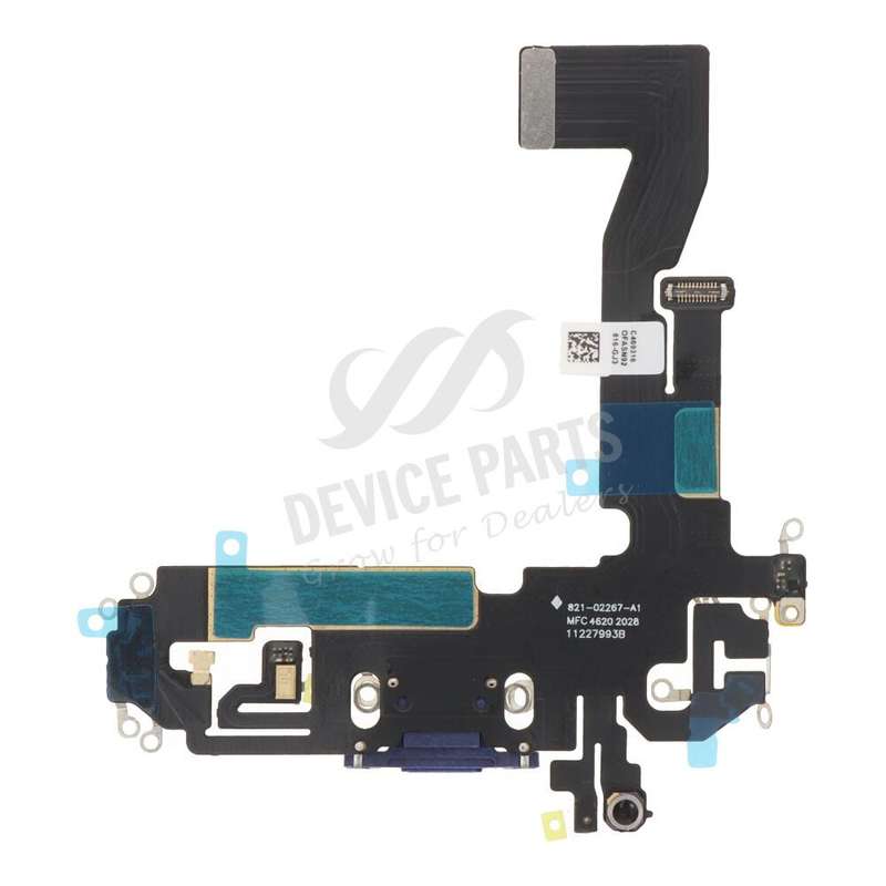 Charging Port Flex Cable for iPhone 12/12 Pro Blue without Logo OEM