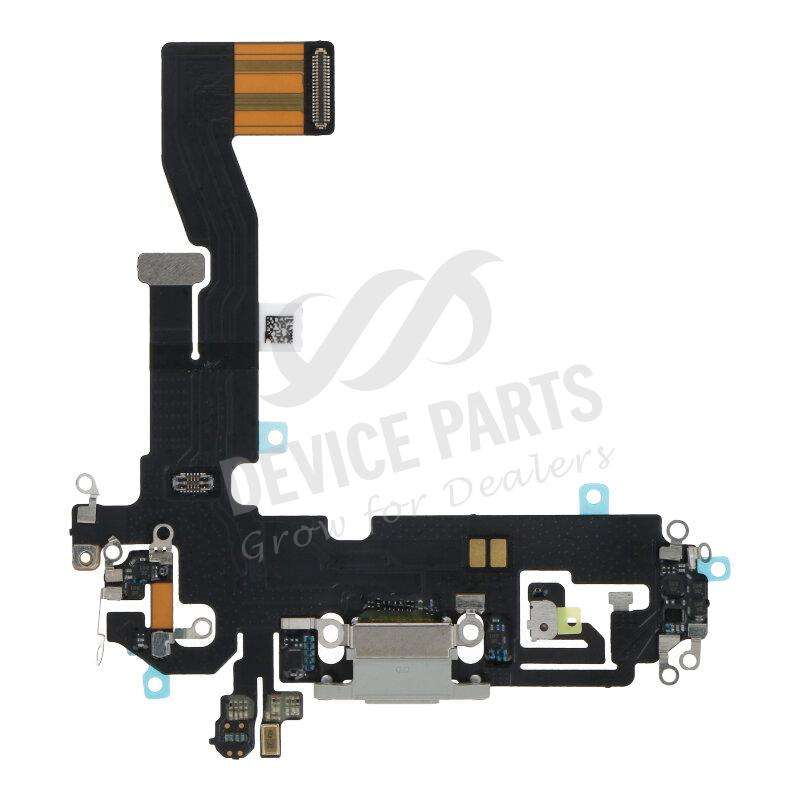 Charging Port Flex Cable for iPhone 12/12 Pro White without Logo OEM