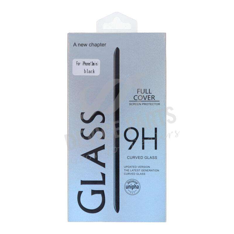 Silk Screen Full Screen Tempered Glass Screen Protector for iPhone 13 Mini 5.4" Black