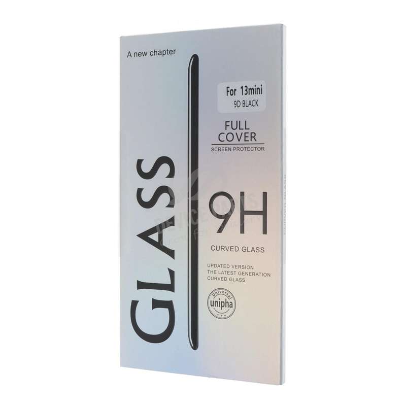 9D Full Screen Tempered Glass Screen Protector for iPhone 13 Mini 5.4" Black