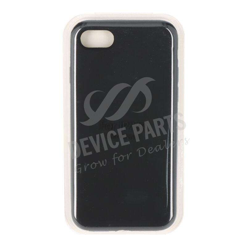 Full Pure Color Liquid Silicone Case Without Logo for iPhone 7/8 Black
