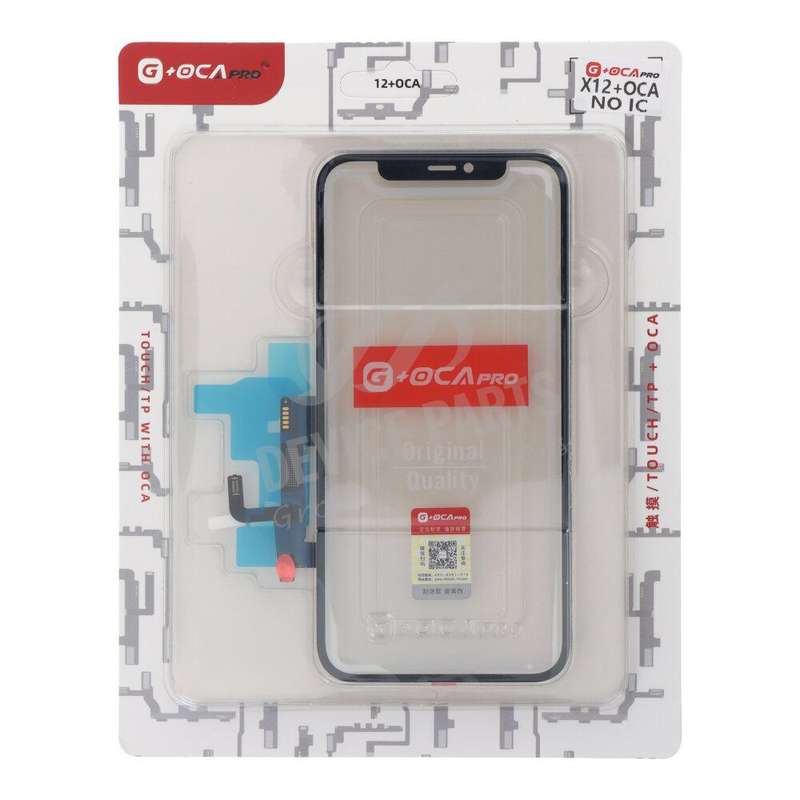 G+OCA Pro Touch Screen + OCA + Earpiece Dust Mesh for iPhone 12 Black