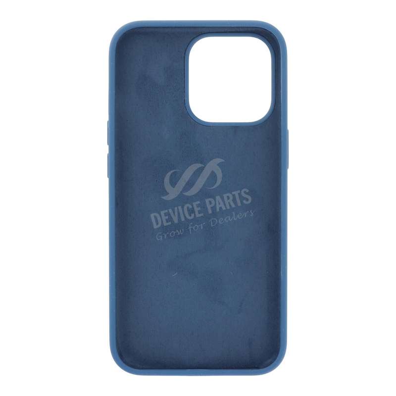 Full Pure Color Liquid Silicone Case Without Logo for iPhone 13 Pro Blue Cobalt