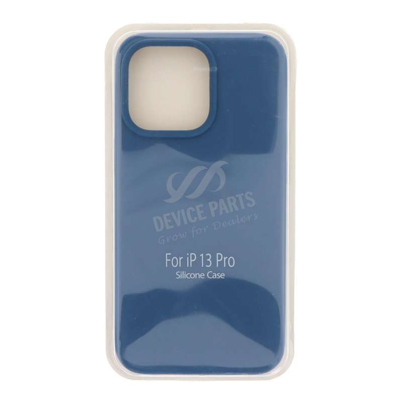 Full Pure Color Liquid Silicone Case Without Logo for iPhone 13 Pro Blue Cobalt