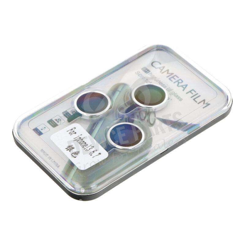 9H Rear Camera Tempered Glass Film for iPhone 13 Pro 6.1"/13 Pro Max 6.7" Silver 3pcs in one set
