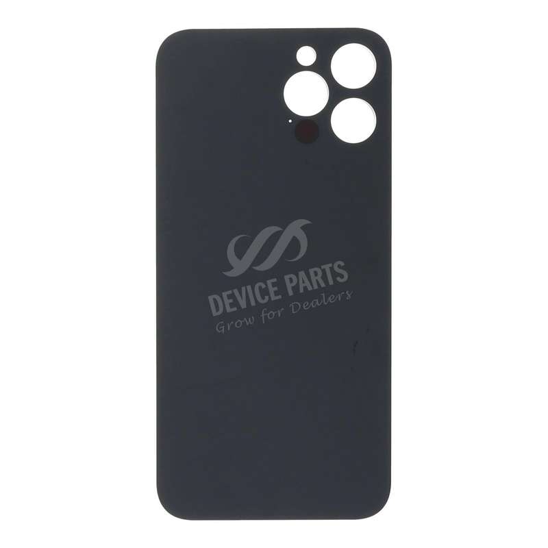 Battery Door with Adhesive for iPhone 12 Pro Max Large Hole Black without Logo OEM