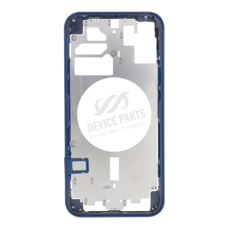 Middle Frame with Side Buttons + SIM Card Tray for iPhone 12 European Version Blue OEM