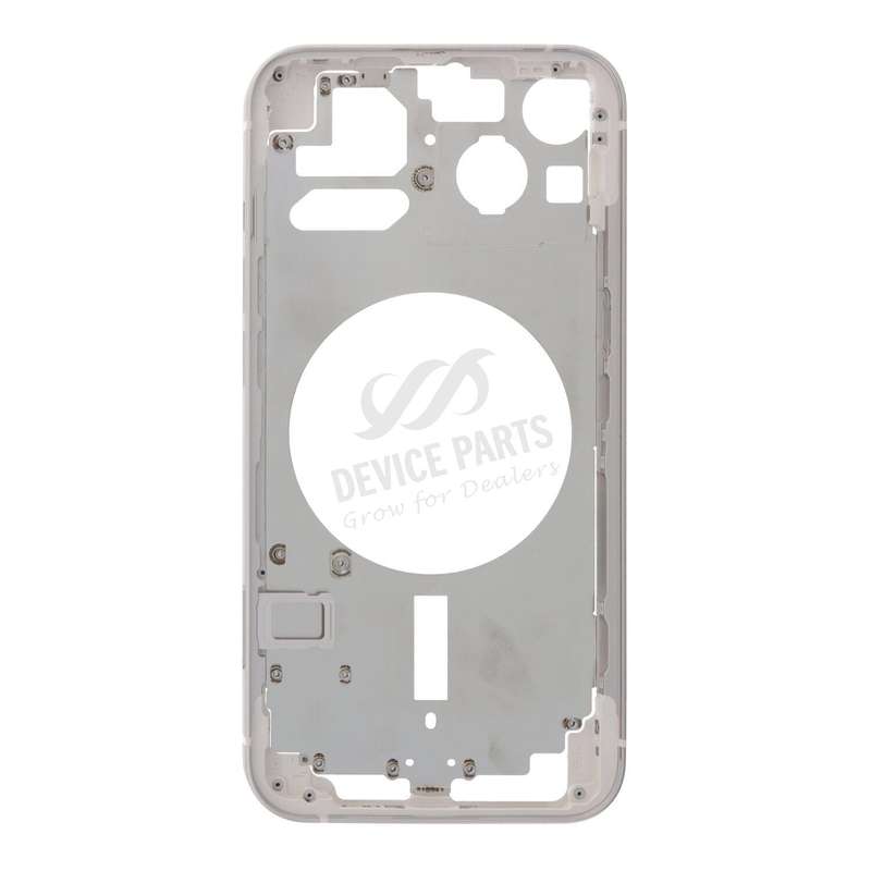 Middle Frame with Side Buttons + SIM Card Tray for iPhone 13 6.1" USA Version White OEM