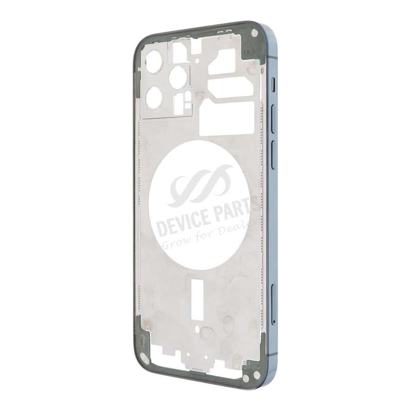 Middle Frame with Side Buttons + SIM Card Tray for iPhone 12 Pro European Version Blue OEM