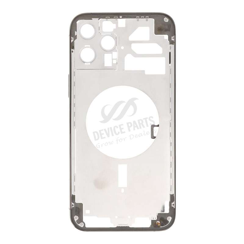 Middle Frame with Side Buttons + SIM Card Tray for iPhone 12 Pro Max European Version Black OEM