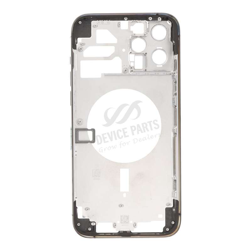 Middle Frame with Side Buttons + SIM Card Tray for iPhone 12 Pro Max European Version Black OEM