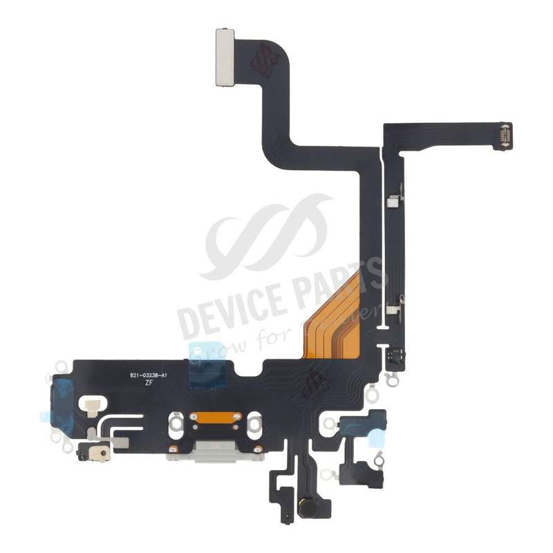 Charging Port Flex Cable for iPhone 13 Pro 6.1" White without Logo HQ