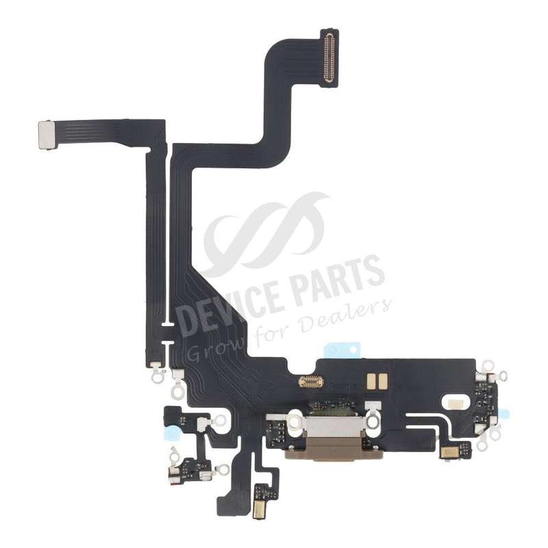 Charging Port Flex Cable for iPhone 13 Pro 6.1" Gold without Logo HQ