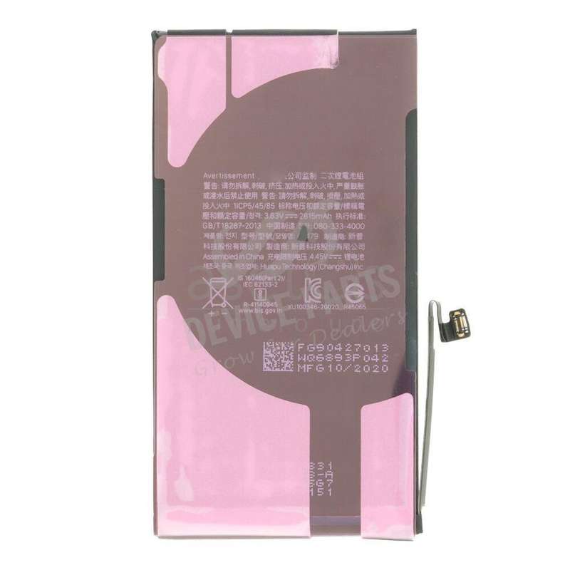 A2479 2815mAh Battery + Battery Adhesive for iPhone 12/12 Pro Ori