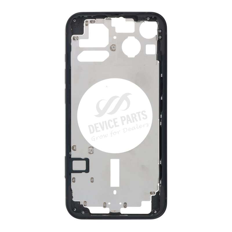 Middle Frame with Side Buttons + SIM Card Tray for iPhone 13 6.1" European Version Black OEM