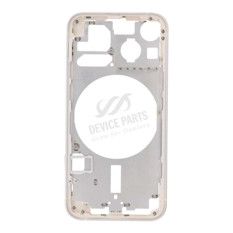 Middle Frame with Side Buttons + SIM Card Tray for iPhone 13 Mini 5.4" European Version White OEM