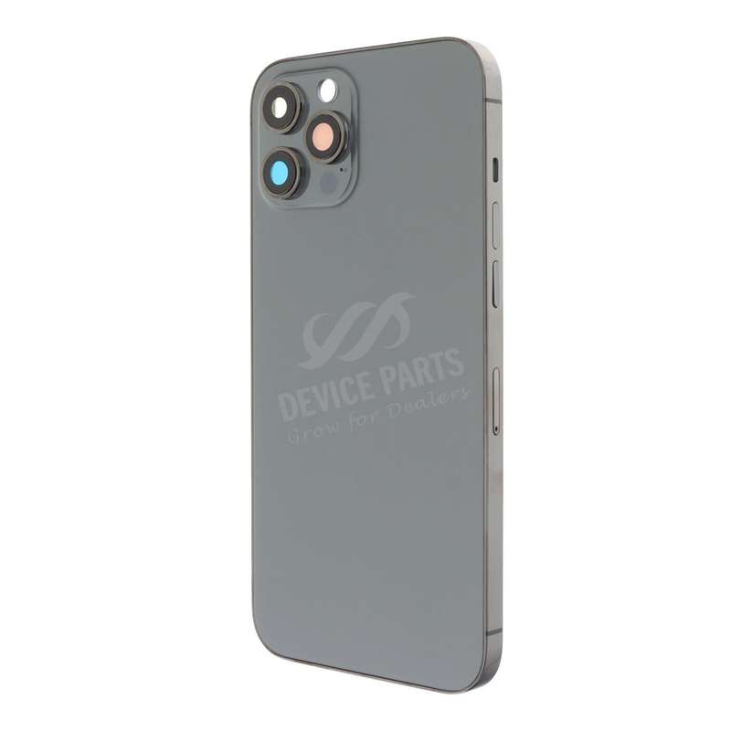 Middle Frame + Battery Door + Back Camera Lens and Bezel + Side Buttons + SIM Card Tray with Magn...