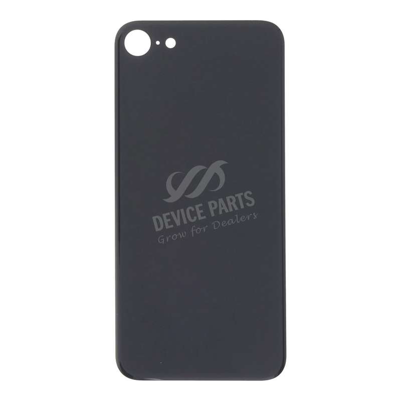 Battery Door with Adhesive for iPhone 8 EU & Large Hole Version Black HQ
