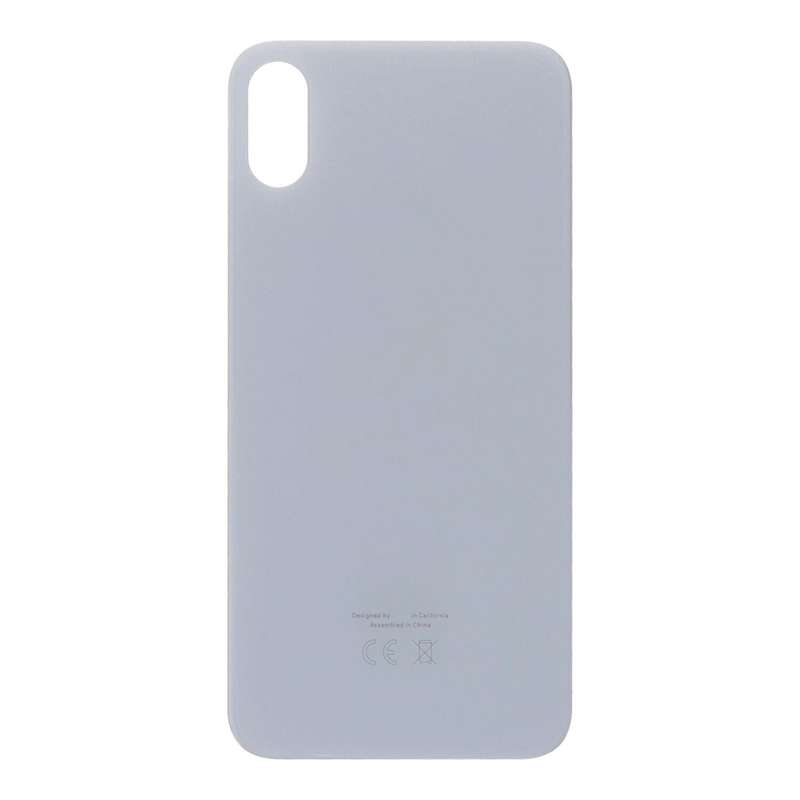 Battery Door with Adhesive for iPhone X EU & Large Hole Version White HQ