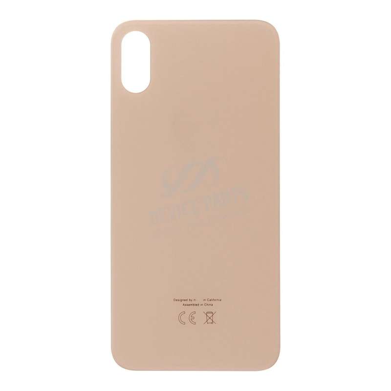Battery Door with Adhesive for iPhone XS EU & Large Hole Version Gold HQ