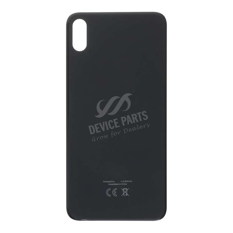 Battery Door with Adhesive for iPhone XS Max European & Small Hole Version Black HQ