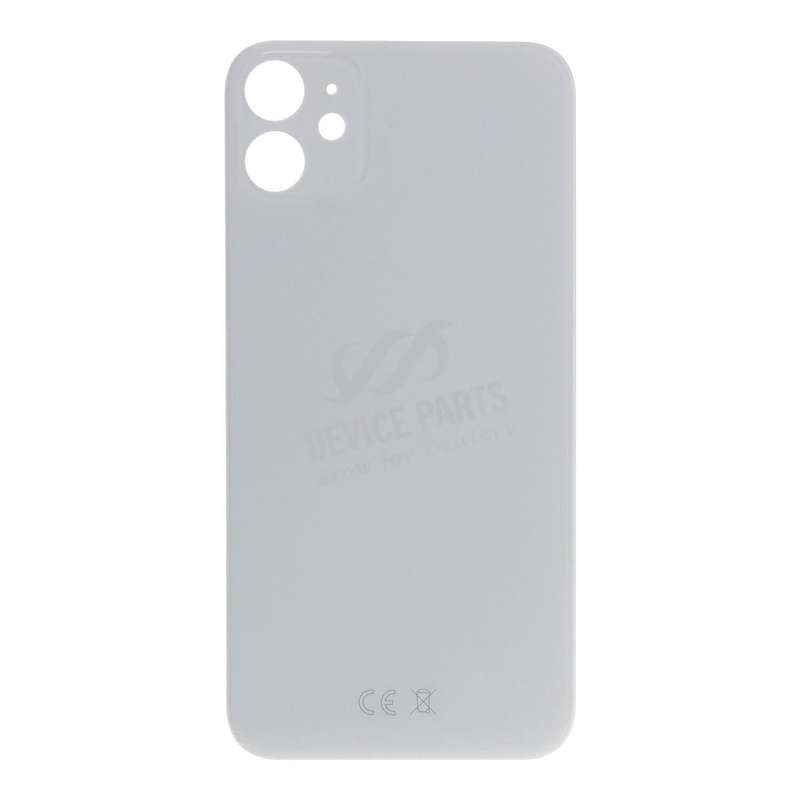 Battery Door with Adhesive for iPhone 11 EU & Large Hole Version White HQ