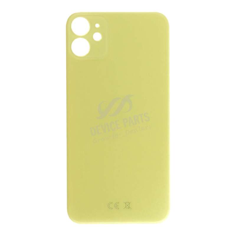Battery Door with Adhesive for iPhone 11 EU & Large Hole Version Yellow HQ