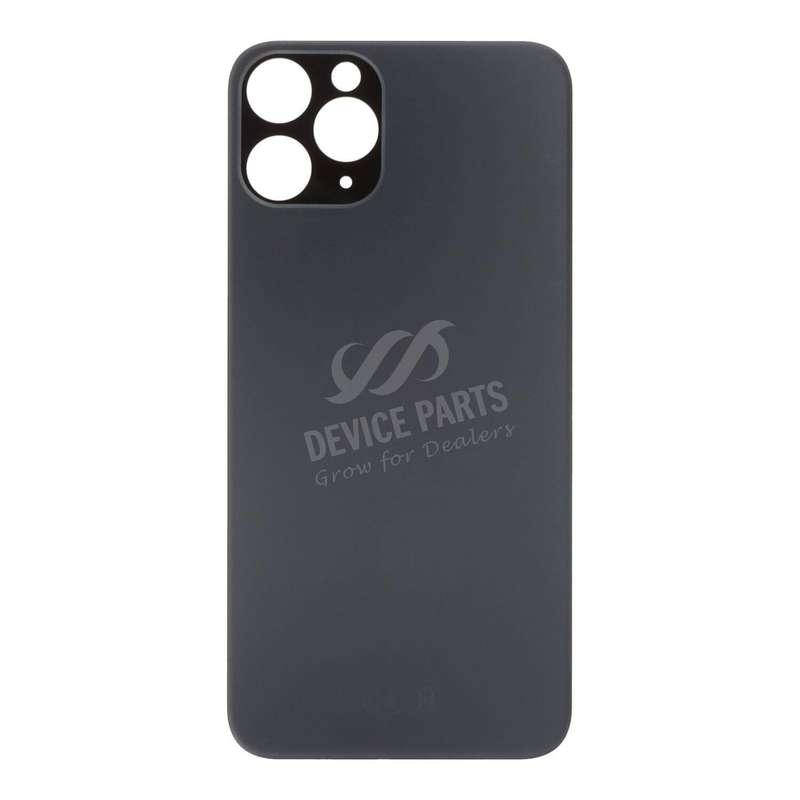 Battery Door with Adhesive for iPhone 11 Pro EU & Large Hole Version Black HQ