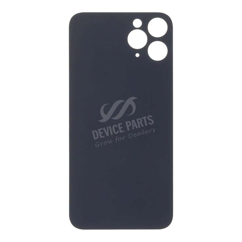 Battery Door with Adhesive for iPhone 11 Pro EU & Large Hole Version Black HQ