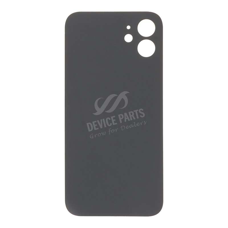 Battery Door with Adhesive for iPhone 12 Large Hole Black HQ