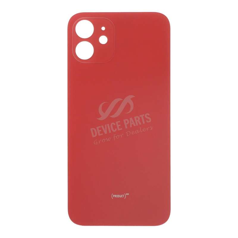 Battery Door with Adhesive for iPhone 12 Large Hole Red HQ