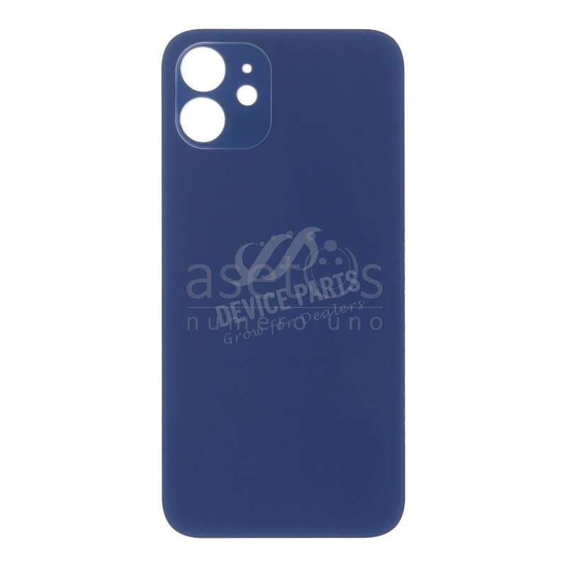 Battery Door with Adhesive for iPhone 12 Large Hole Blue HQ