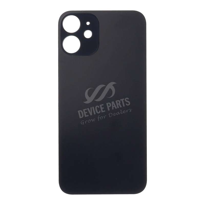 Battery Door with Adhesive for iPhone 12 Mini Large Hole Black HQ