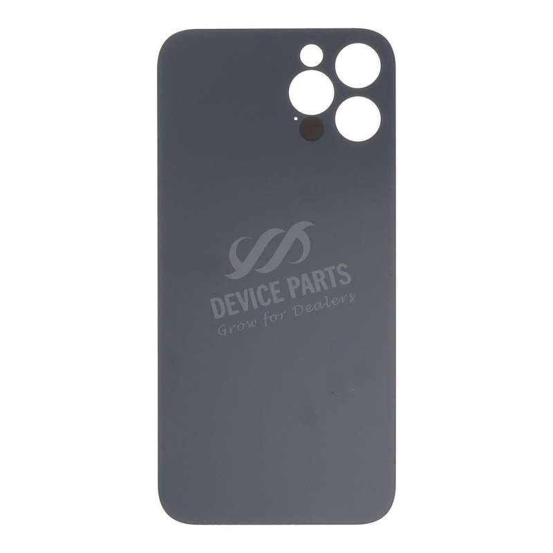 Battery Door with Adhesive for iPhone 12 Pro Large Hole Black HQ
