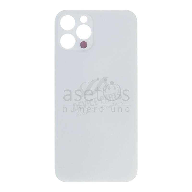 Battery Door with Adhesive for iPhone 12 Pro Large Hole Silver HQ