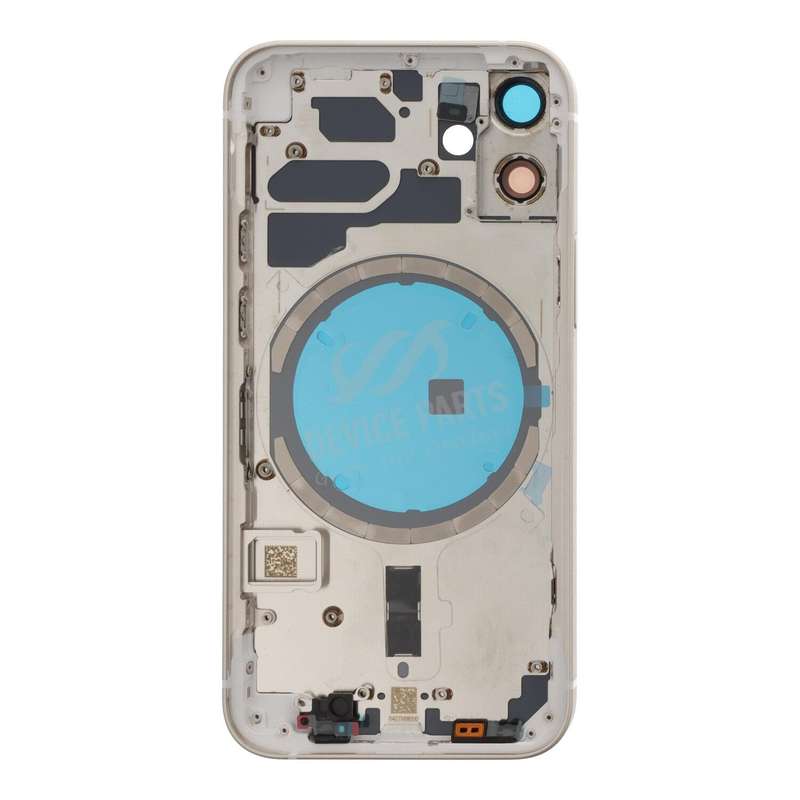Middle Frame + Battery Door + Back Camera Lens and Bezel + Side Buttons + SIM Card Tray with Magn...