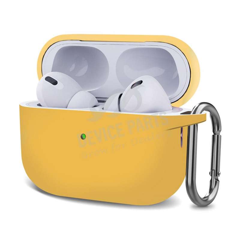 Anti-drop Silicone Thickened Earphone Case for AirPods Pro 2nd Yellow