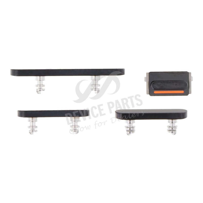 Power Volume Mute Buttons Keys Side Buttons for iPhone 14 Pro/14 Pro Max Black Ori 4pcs in one set