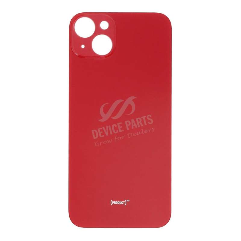 Battery Door with Adhesive for iPhone 14 Plus Large Hole Red OEM