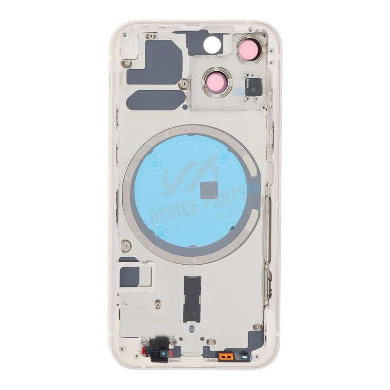 Middle Frame + Battery Door + Back Camera Lens and Bezel + Side Buttons + SIM Card Tray with Magn...